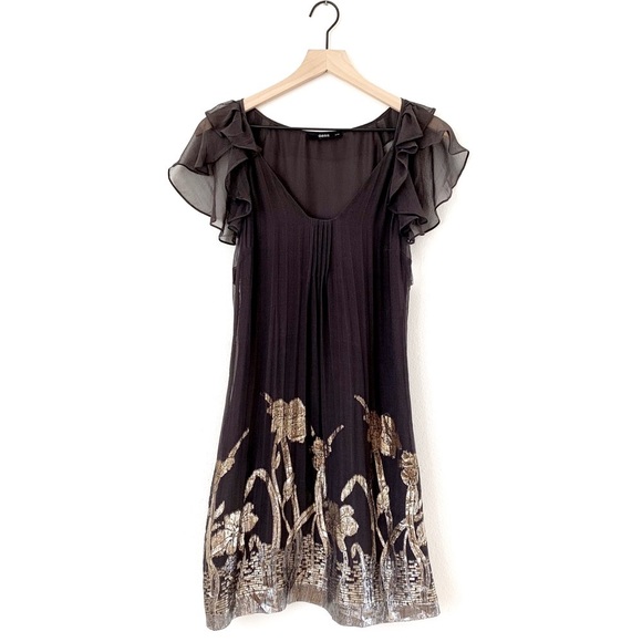 Oasis Dresses & Skirts - Oasis Silk Metallic Midi Dress